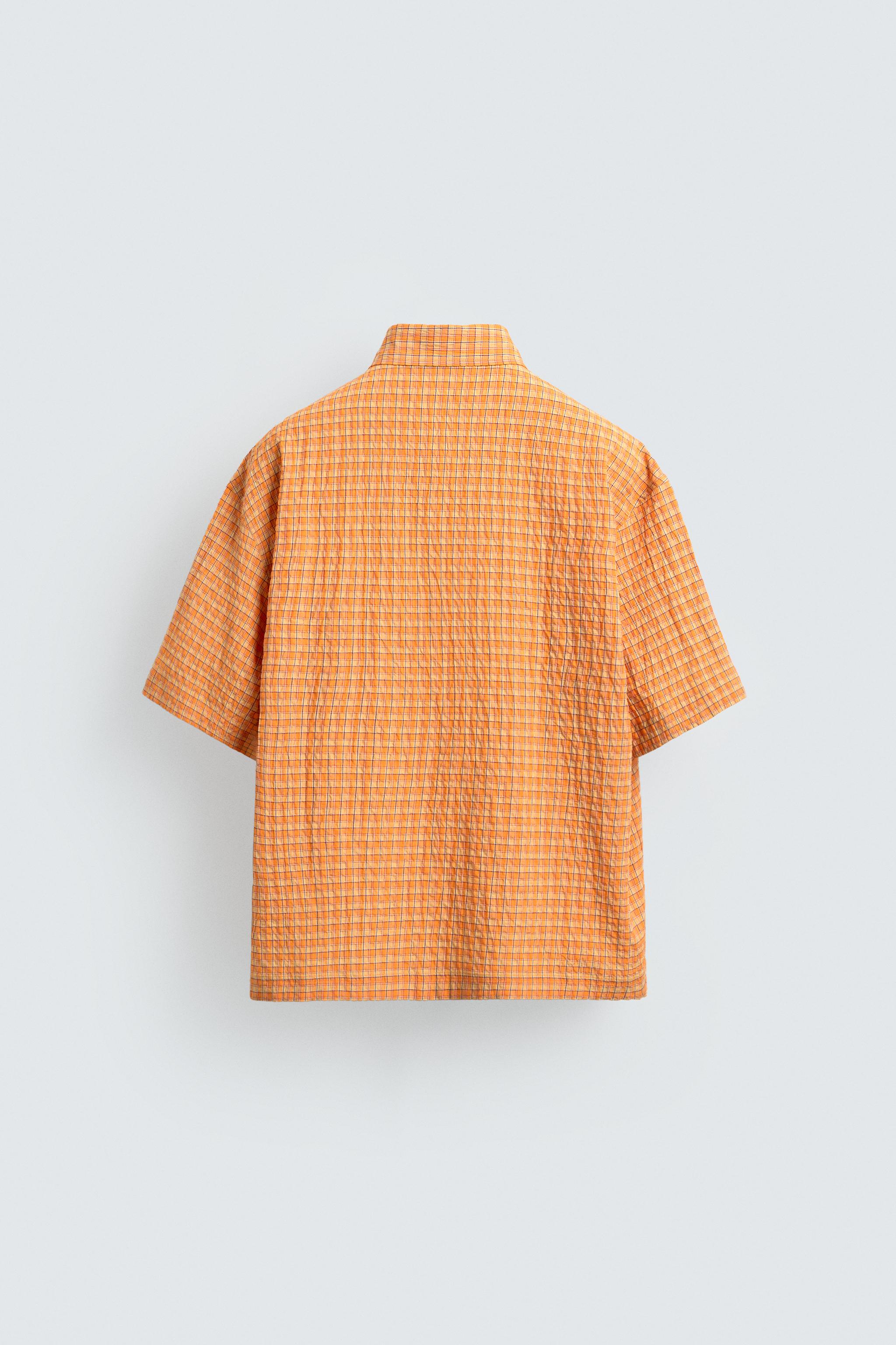 CHEMISE RELAXED FIT STRUCTURÉE À CARREAUX